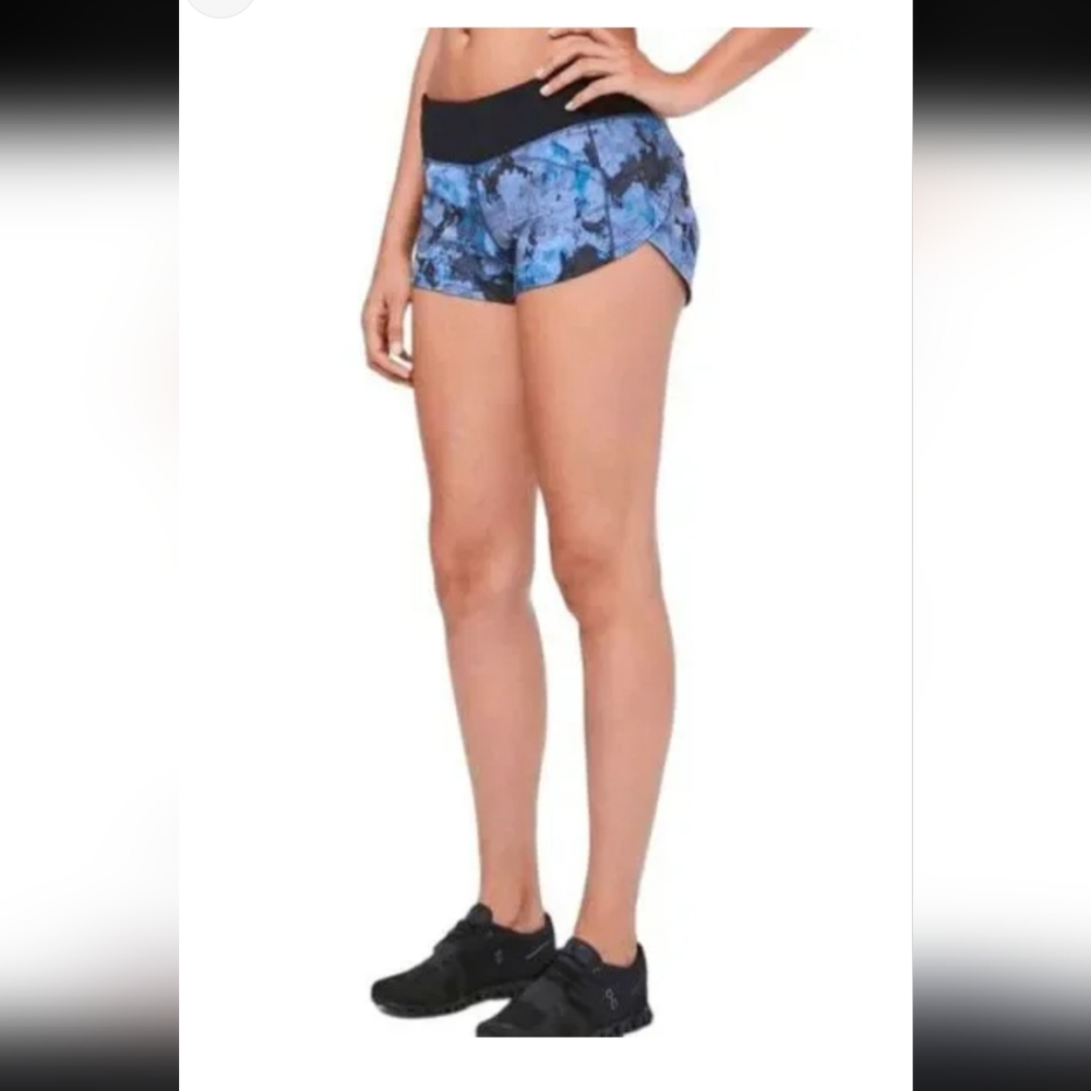 lululemon athletica Blue Marble Print Athletic Shorts